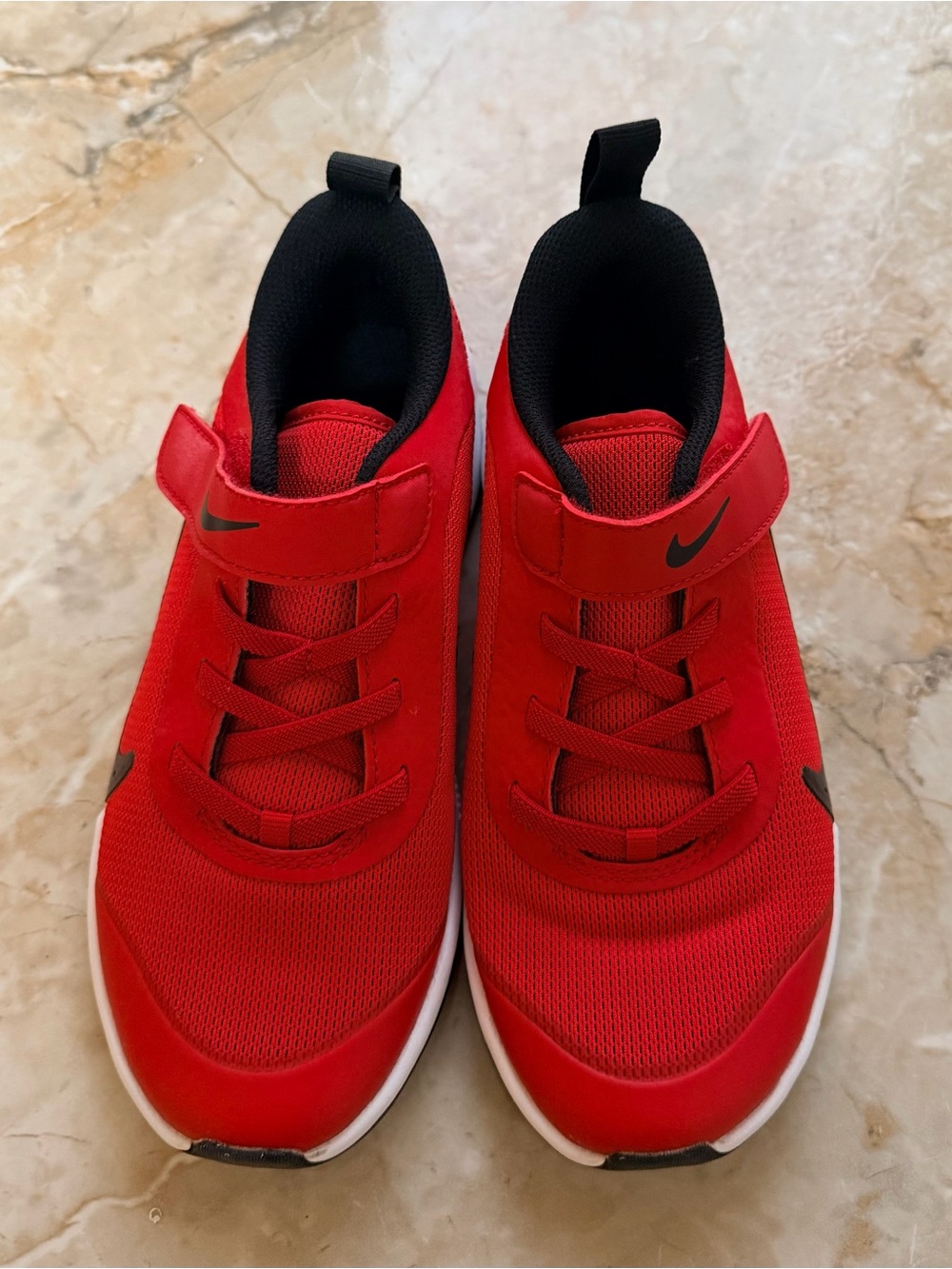 Nike Kids Red and Black Velcro Athletic Sneakers - New Without Box